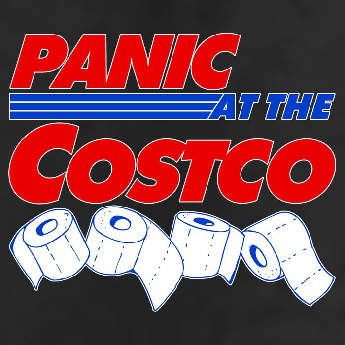 Panic At The Costco Toilet Paper Virus Pandemic 7 Panel Mesh Trucker Snapback Hat