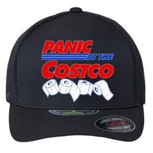 Panic At The Costco Toilet Paper Virus Pandemic Flexfit Unipanel Trucker Cap