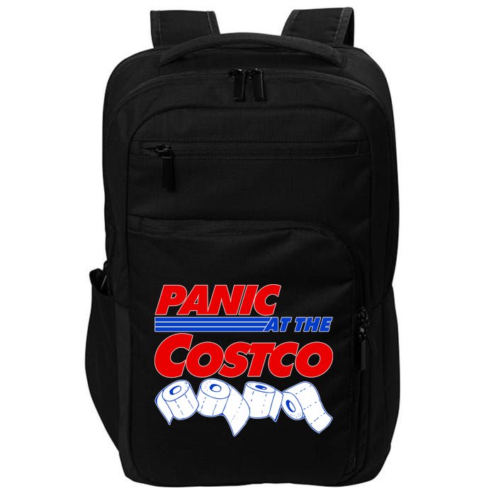 Panic At The Costco Toilet Paper Virus Pandemic Impact Tech Backpack