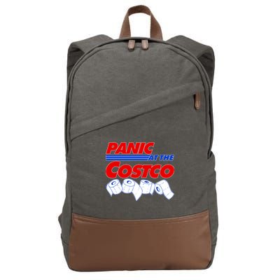 Panic At The Costco Toilet Paper Virus Pandemic Cotton Canvas Backpack