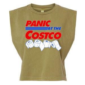 Panic At The Costco Toilet Paper Virus Pandemic Garment-Dyed Women's Muscle Tee