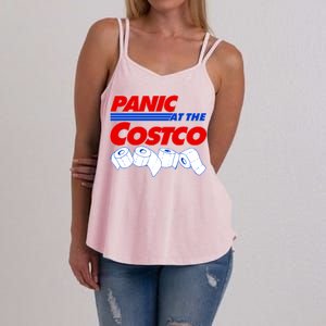 Panic At The Costco Toilet Paper Virus Pandemic Women's Strappy Tank