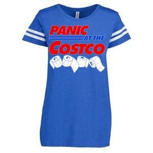 Panic At The Costco Toilet Paper Virus Pandemic Enza Ladies Jersey Football T-Shirt