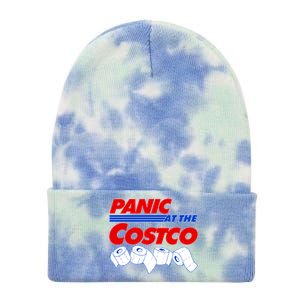 Panic At The Costco Toilet Paper Virus Pandemic Tie Dye 12in Knit Beanie