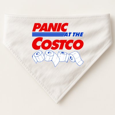 Panic At The Costco Toilet Paper Virus Pandemic USA-Made Doggie Bandana