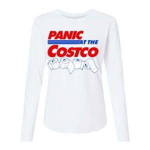 Panic At The Costco Toilet Paper Virus Pandemic Womens Cotton Relaxed Long Sleeve T-Shirt