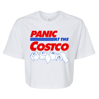 Panic At The Costco Toilet Paper Virus Pandemic Bella+Canvas Jersey Crop Tee