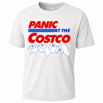 Panic At The Costco Toilet Paper Virus Pandemic Cooling Performance Crew T-Shirt