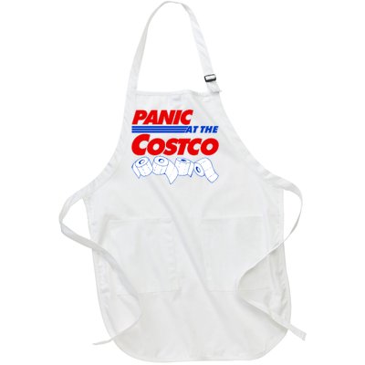 Panic At The Costco Toilet Paper Virus Pandemic Full-Length Apron With Pockets