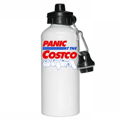 Panic At The Costco Toilet Paper Virus Pandemic Aluminum Water Bottle 