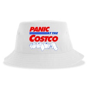 Panic At The Costco Toilet Paper Virus Pandemic Sustainable Bucket Hat