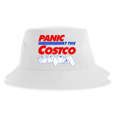 Panic At The Costco Toilet Paper Virus Pandemic Sustainable Bucket Hat