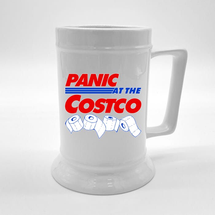 Panic At The Costco Toilet Paper Virus Pandemic Beer Stein