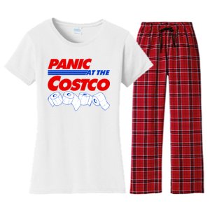 Panic At The Costco Toilet Paper Virus Pandemic Women's Flannel Pajama Set