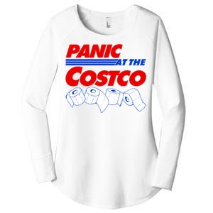 Panic At The Costco Toilet Paper Virus Pandemic Women's Perfect Tri Tunic Long Sleeve Shirt