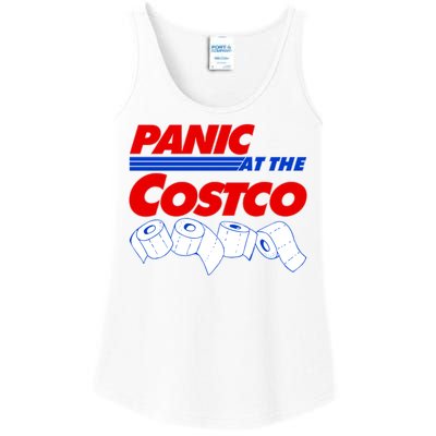 Panic At The Costco Toilet Paper Virus Pandemic Ladies Essential Tank