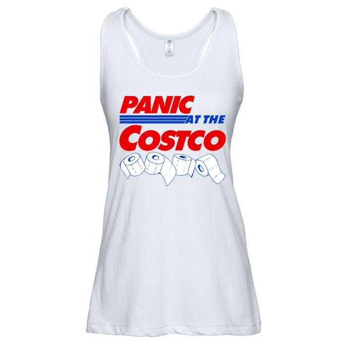 Panic At The Costco Toilet Paper Virus Pandemic Ladies Essential Flowy Tank