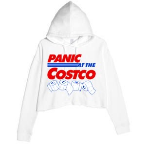 Panic At The Costco Toilet Paper Virus Pandemic Crop Fleece Hoodie