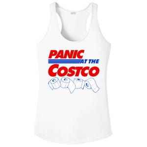 Panic At The Costco Toilet Paper Virus Pandemic Ladies PosiCharge Competitor Racerback Tank