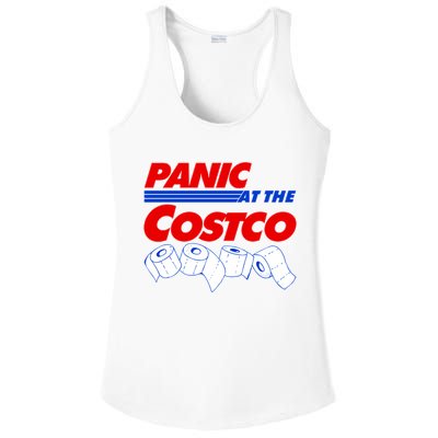 Panic At The Costco Toilet Paper Virus Pandemic Ladies PosiCharge Competitor Racerback Tank