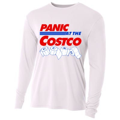 Panic At The Costco Toilet Paper Virus Pandemic Cooling Performance Long Sleeve Crew