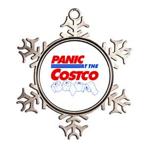 Panic At The Costco Toilet Paper Virus Pandemic Metallic Star Ornament