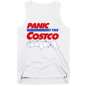 Panic At The Costco Toilet Paper Virus Pandemic Tank Top