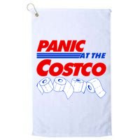 Panic At The Costco Toilet Paper Virus Pandemic Golf Towel