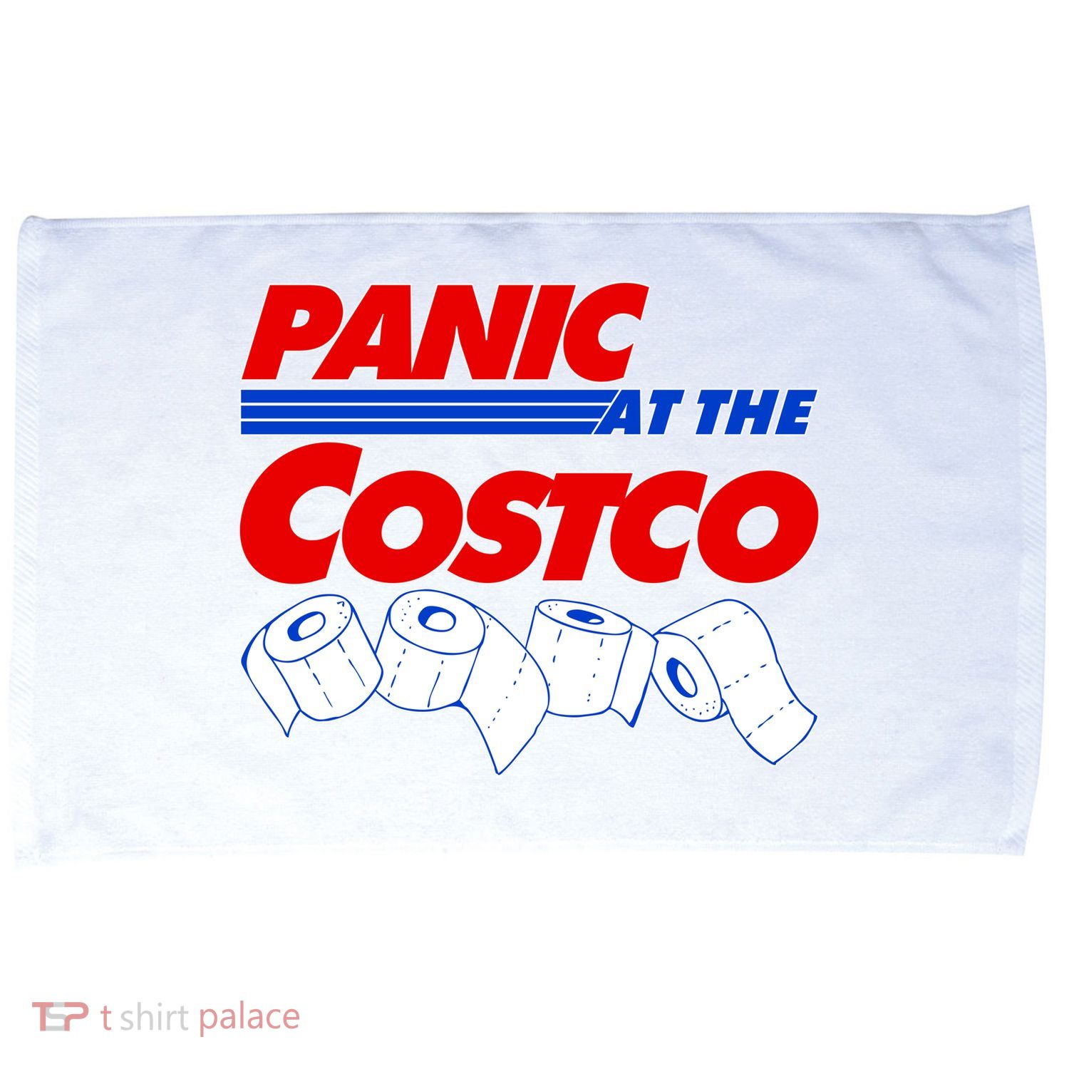 Panic At The Costco Toilet Paper Virus Pandemic Microfiber Hand Towel