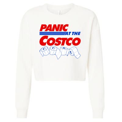 Panic At The Costco Toilet Paper Virus Pandemic Cropped Pullover Crew