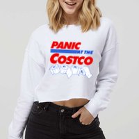 Panic At The Costco Toilet Paper Virus Pandemic Cropped Pullover Crew