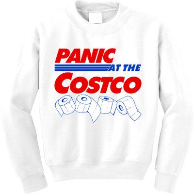 Panic At The Costco Toilet Paper Virus Pandemic Kids Sweatshirt