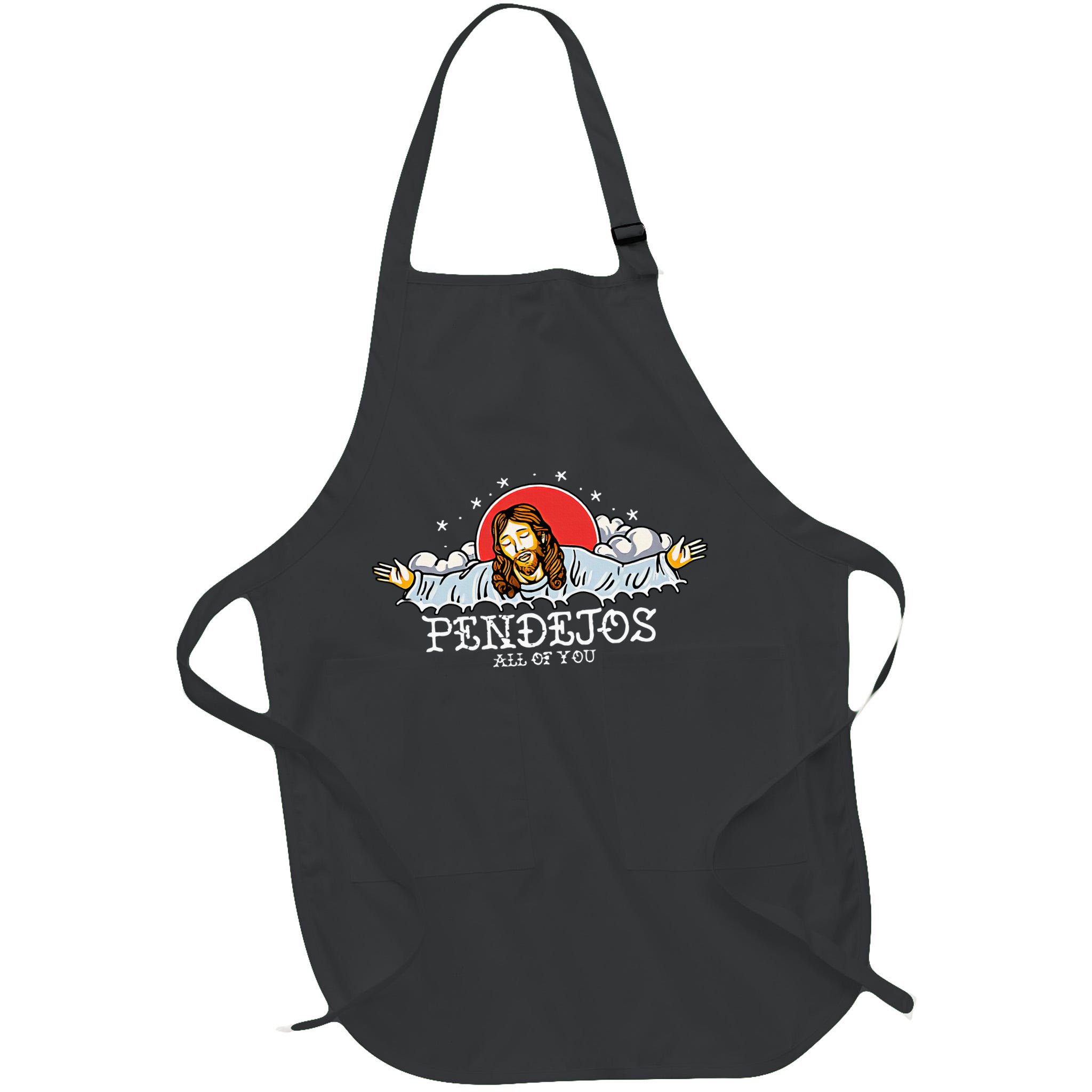 Pendejos All of You Sarcastic Jesus Christian Humor Retro Apron