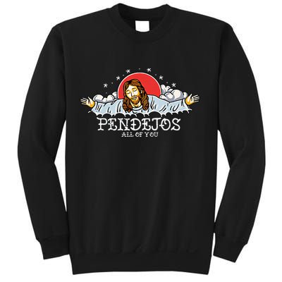 Pendejos All of You Sarcastic Jesus Christian Humor Retro Sweatshirt