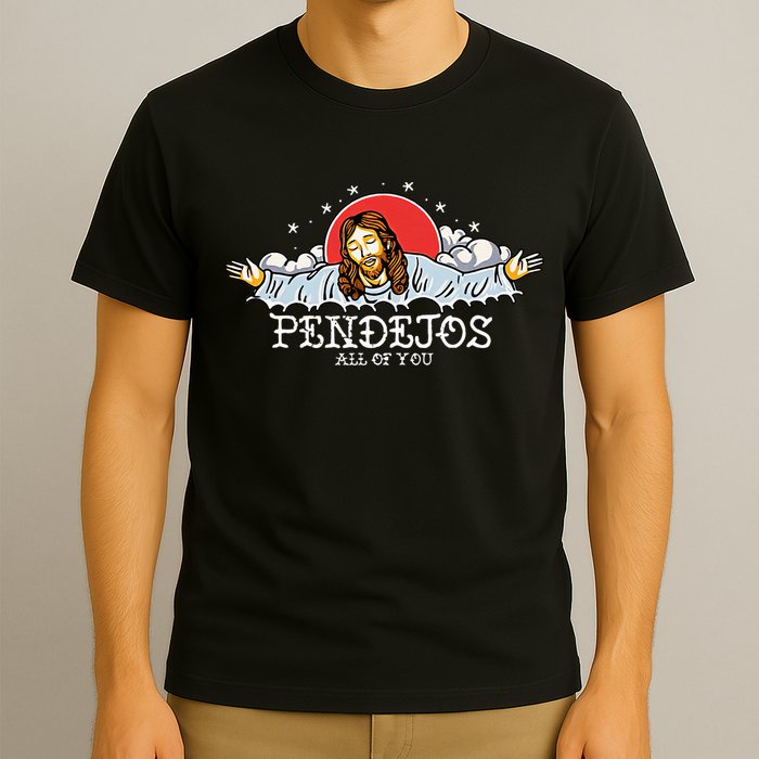 Pendejos All of You Sarcastic Jesus Christian Humor Retro T-Shirt