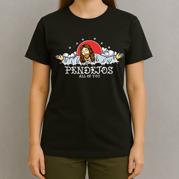 Pendejos All of You Sarcastic Jesus Christian Humor Retro T-Shirt