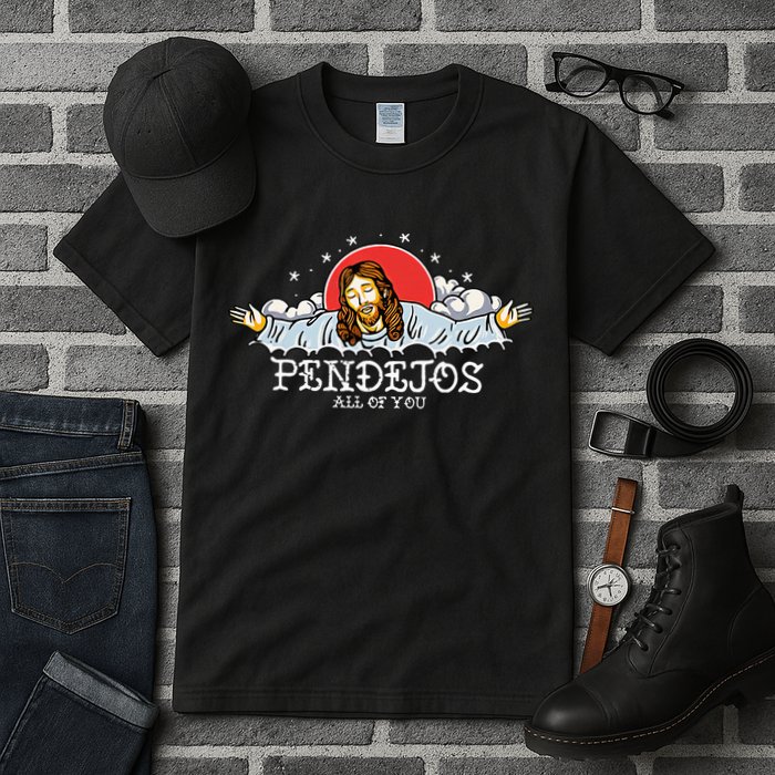 Pendejos All of You Sarcastic Jesus Christian Humor Retro Tall T-Shirt