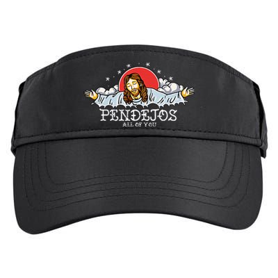 Pendejos All of You Sarcastic Jesus Christian Humor Retro Adult Drive Performance Visor