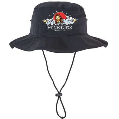 Pendejos All of You Sarcastic Jesus Christian Humor Retro Bucket Hat