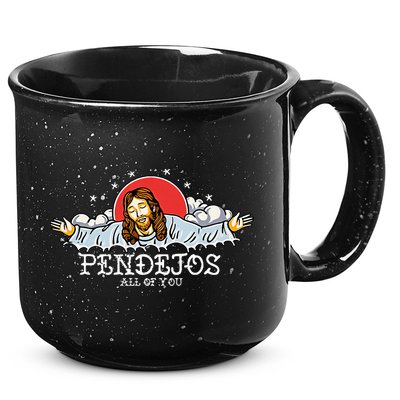 Pendejos All of You Sarcastic Jesus Christian Humor Retro 15oz Campfire Ceramic Mug
