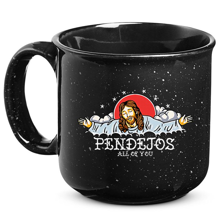 Pendejos All of You Sarcastic Jesus Christian Humor Retro 15oz Campfire Ceramic Mug