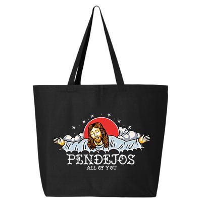 Pendejos All of You Sarcastic Jesus Christian Humor Retro 25L Jumbo Tote