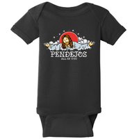 Pendejos All of You Sarcastic Jesus Christian Humor Retro Baby Bodysuit
