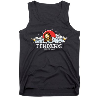 Pendejos All of You Sarcastic Jesus Christian Humor Retro Tank Top