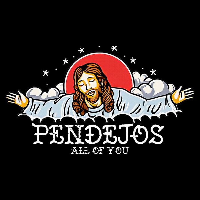 Pendejos All of You Sarcastic Jesus Christian Humor Retro Short Acrylic Beanie