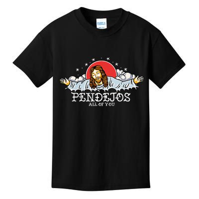Pendejos All of You Sarcastic Jesus Christian Humor Retro Kids T-Shirt