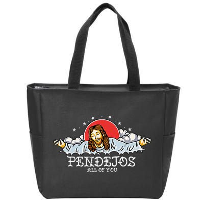 Pendejos All of You Sarcastic Jesus Christian Humor Retro Zip Tote Bag