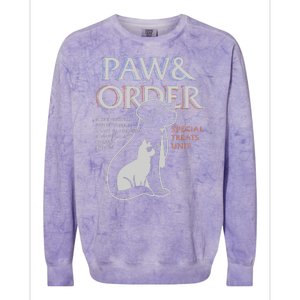 Paw And Order Special Feline Unit Pets Training Dog And Cat Colorblast Crewneck Sweatshirt