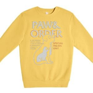 Paw And Order Special Feline Unit Pets Training Dog And Cat Premium Crewneck Sweatshirt