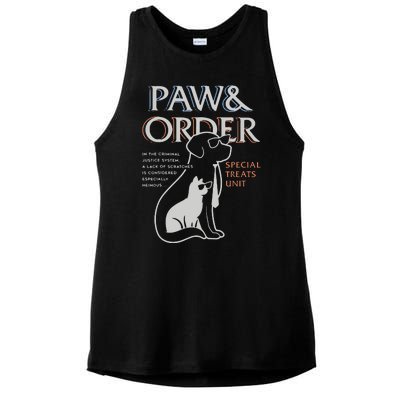 Paw And Order Special Feline Unit Pets Training Dog And Cat Ladies PosiCharge Tri-Blend Wicking Tank